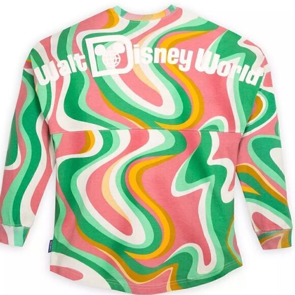 SWIRL Spirit Jersey Walt Disney World NWT Pink, Green, Orange & White - Picture 1 of 4